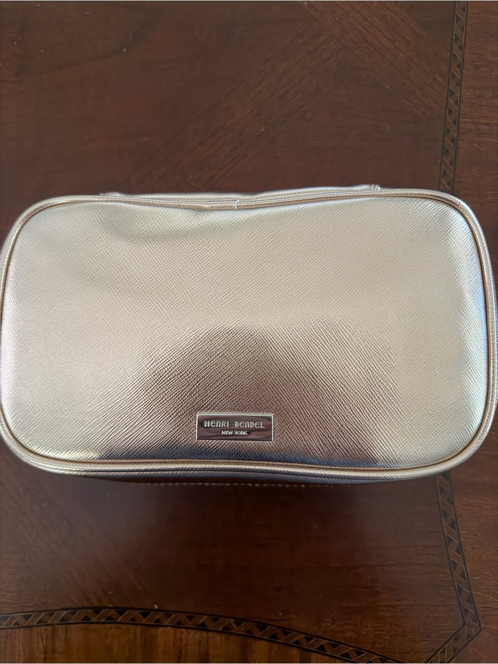 Henri Bendel Metallic Rose Gold Travel Jewelry Case Organizer NWT